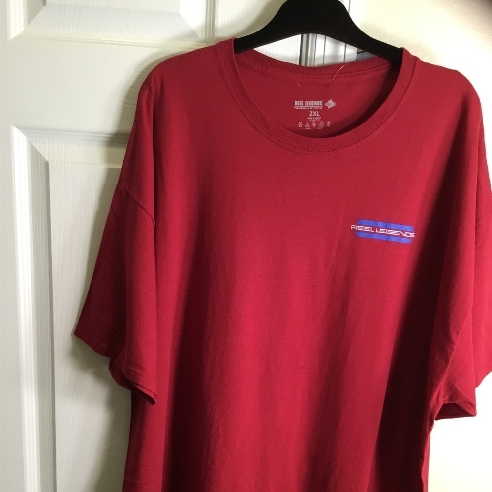 REEL LEGENDS RED FISHING T SHIRT - Picture 8 of 9